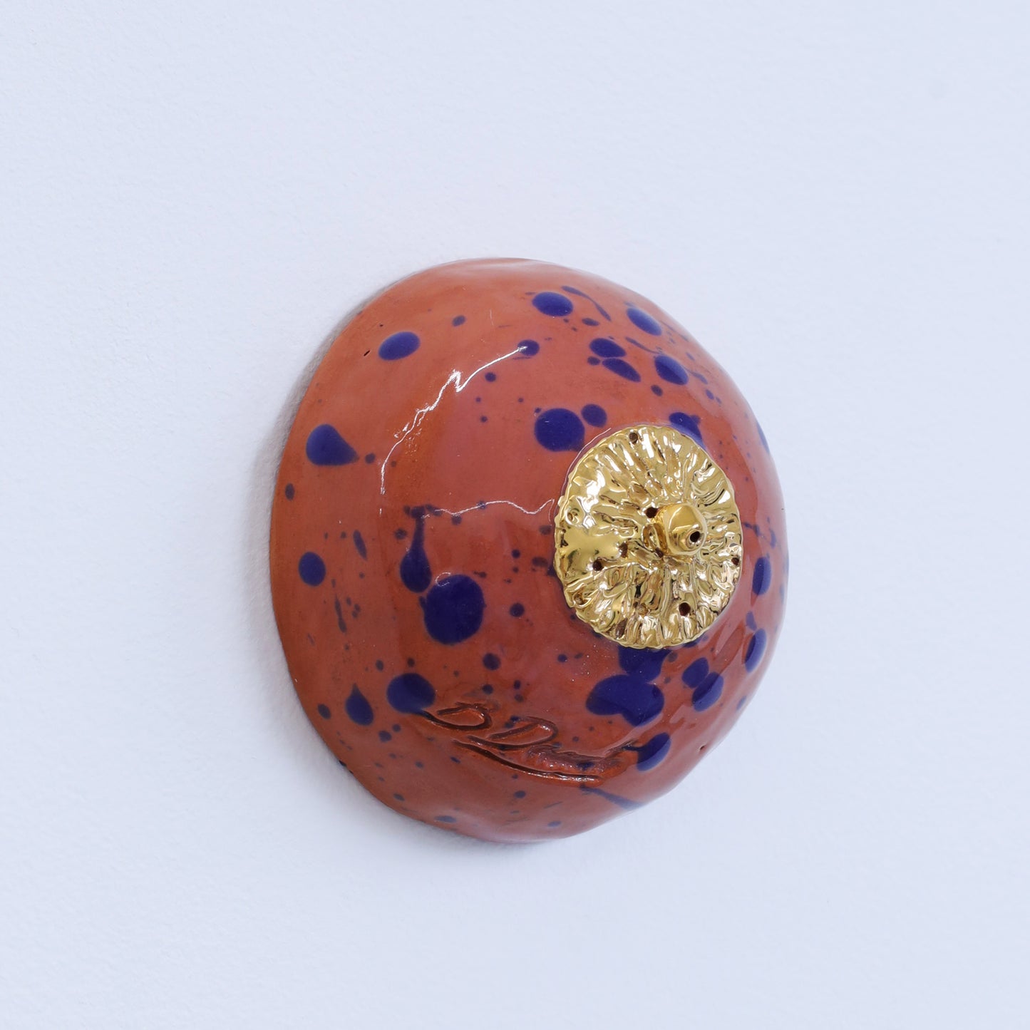 Bulle Derouette - "Sein - Taille M - Marron bleu dots"