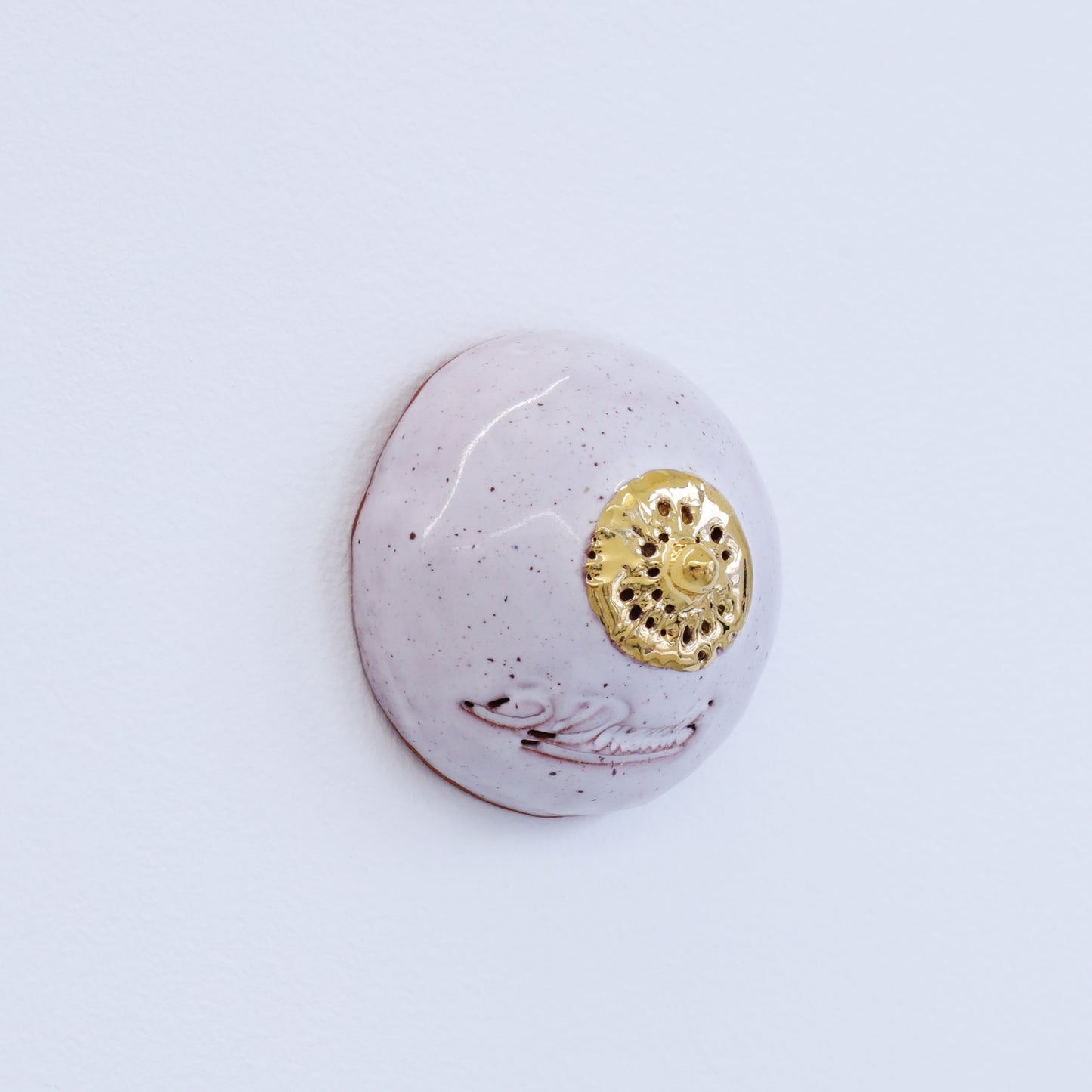Bulle Derouette - "Sein - Taille S - Blanc gris doré moucheté"