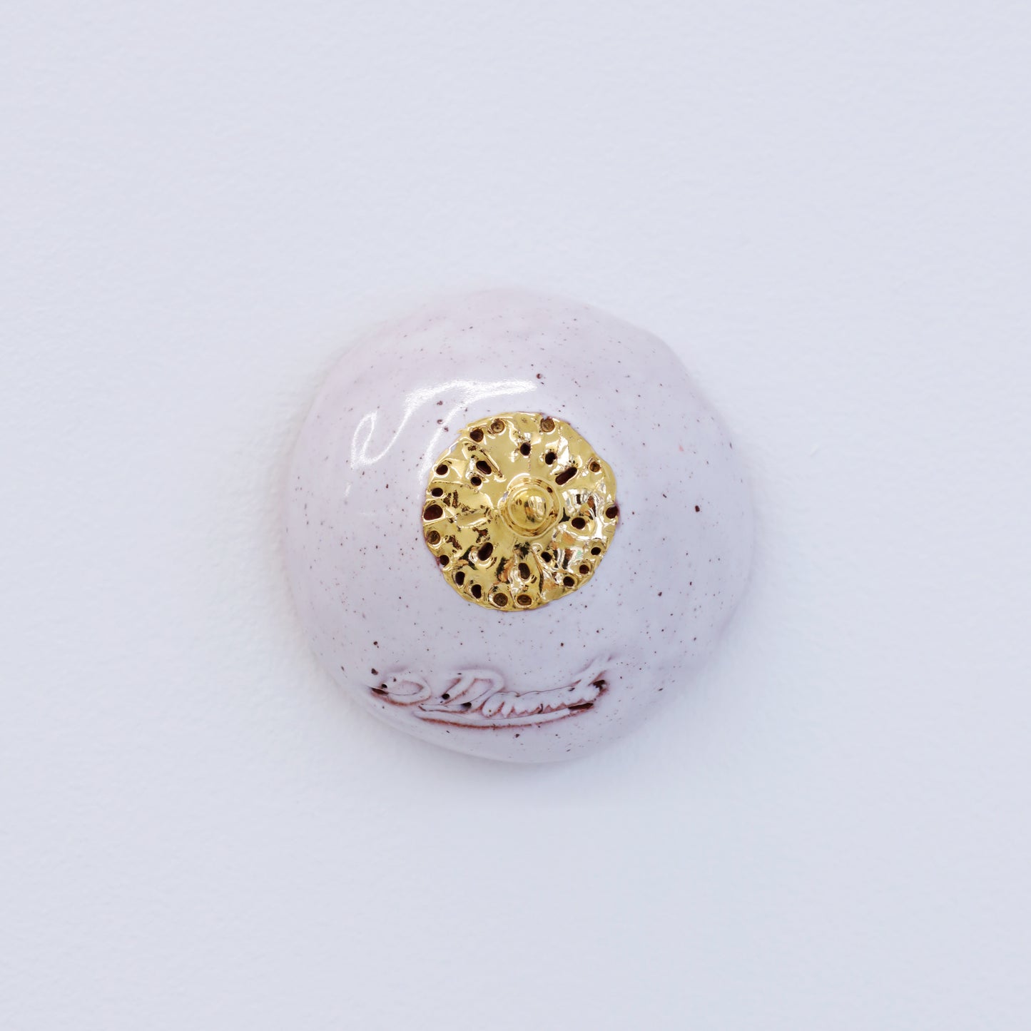 Bulle Derouette - "Sein - Taille S - Blanc gris doré moucheté"