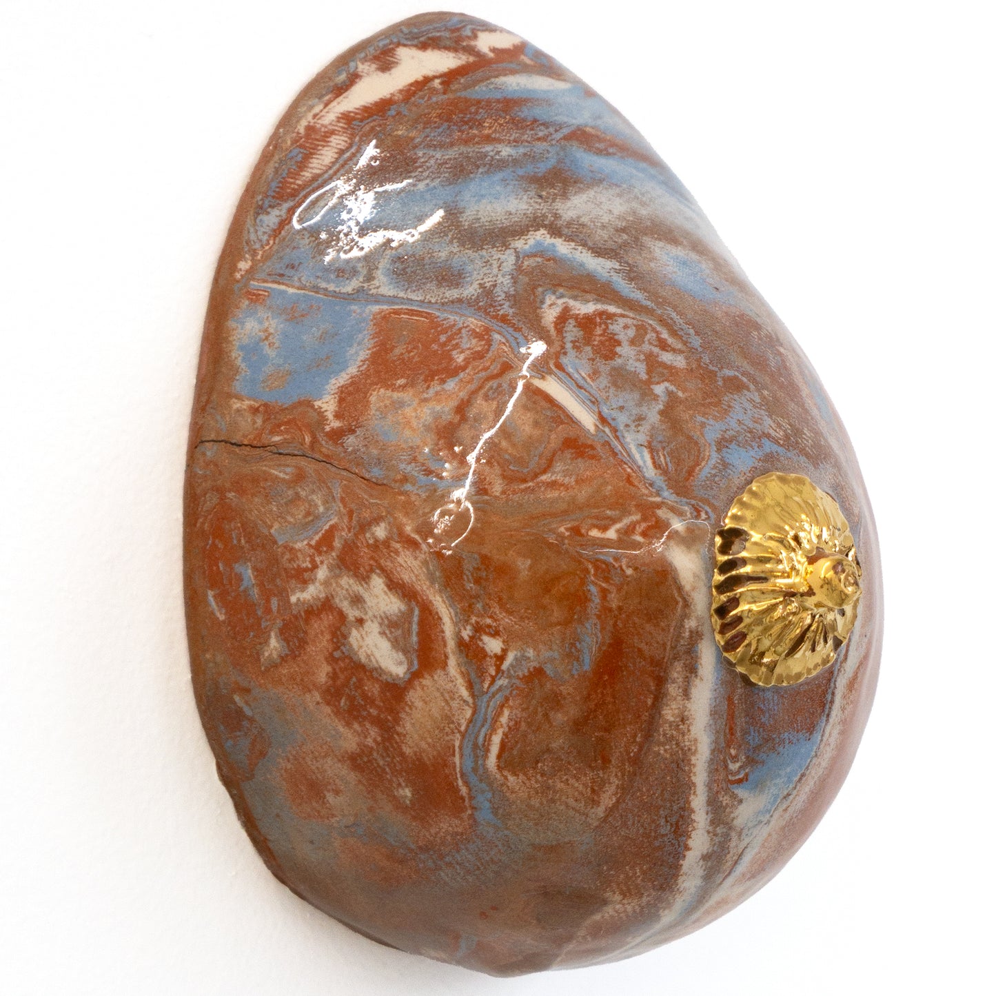 Bulle Derouette - "Breast - Size L - Matt gold rose"