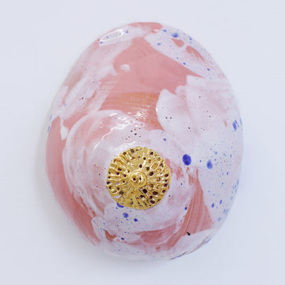 Bulle Derouette - "Sein - Taille L - Rose blanc bleu paint"