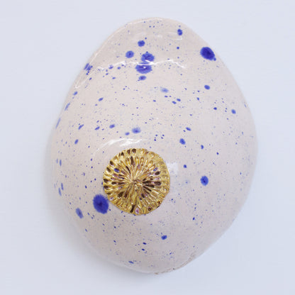 Bulle Derouette - "Sein - Taille L - Blanc bleu tacheté"