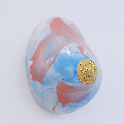 Bulle Derouette - "Sein - Taille L - Bleu rose paint"