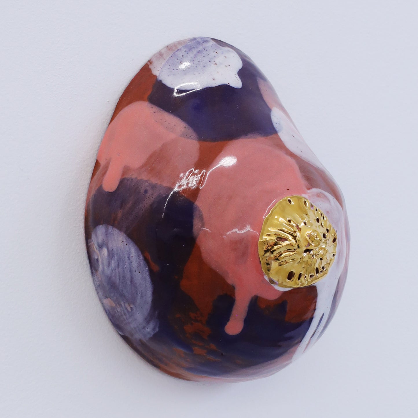 Bulle Derouette - "Sein - Taille L - Rose violet blanc paint"