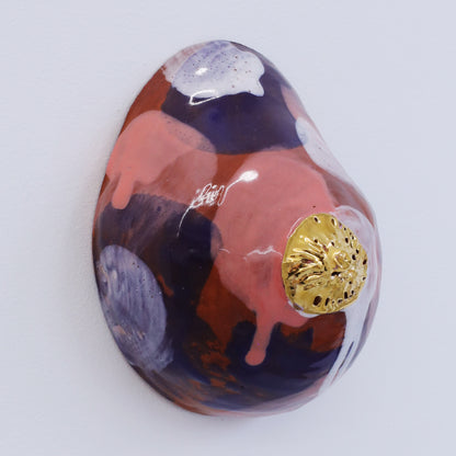 Bulle Derouette - "Sein - Taille L - Rose violet blanc paint"