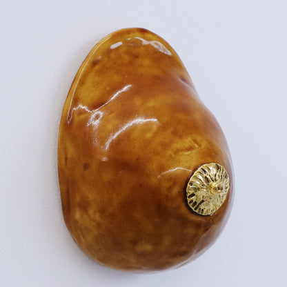 Bulle Derouette - "Breast - Size L - Amber Brown 1"