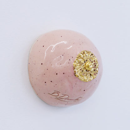 Bulle Derouette - "Sein - Taille M - Rose moucheté doré"