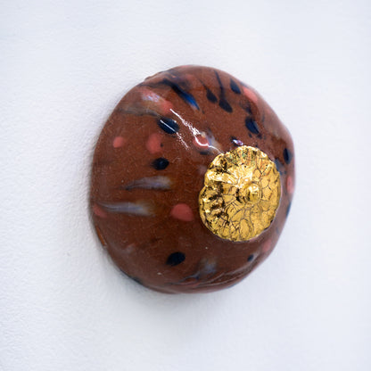 Bulle Derouette - "Breast - Size M - Brown with pink dots"