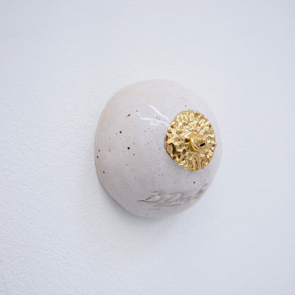 Bulle Derouette - "Sein - Taille S - Blanc cassé doré moucheté"