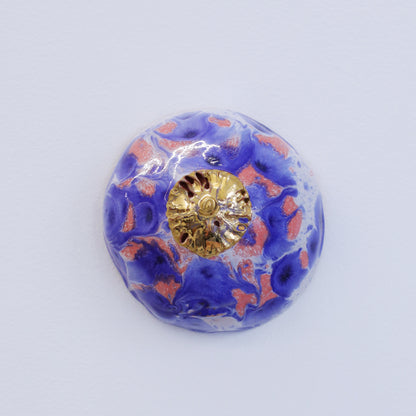 Bulle Derouette - "Sein - Taille M - Iris bleu rose"