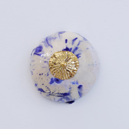 Bulle Derouette - "Sein - Taille M - Iris blanc bleu"