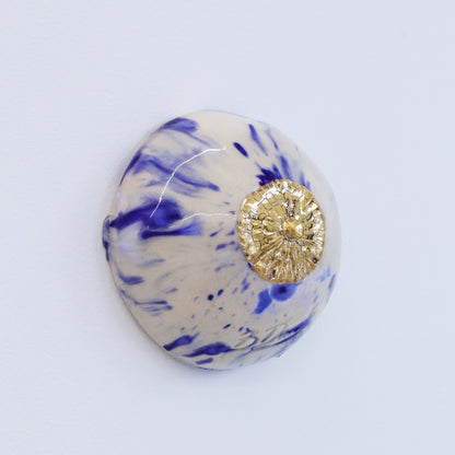 Bulle Derouette - "Sein - Taille M - Iris blanc bleu"