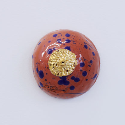 Bulle Derouette - "Sein - Taille M - Marron bleu dots"