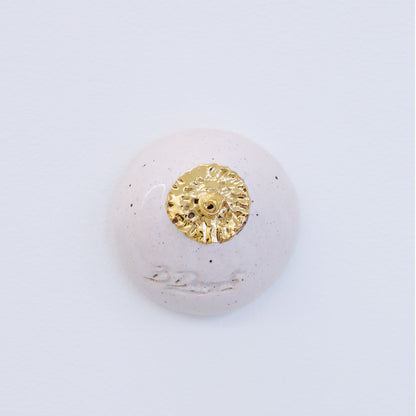 Bulle Derouette - "Sein - Taille S - Blanc cassé doré moucheté"