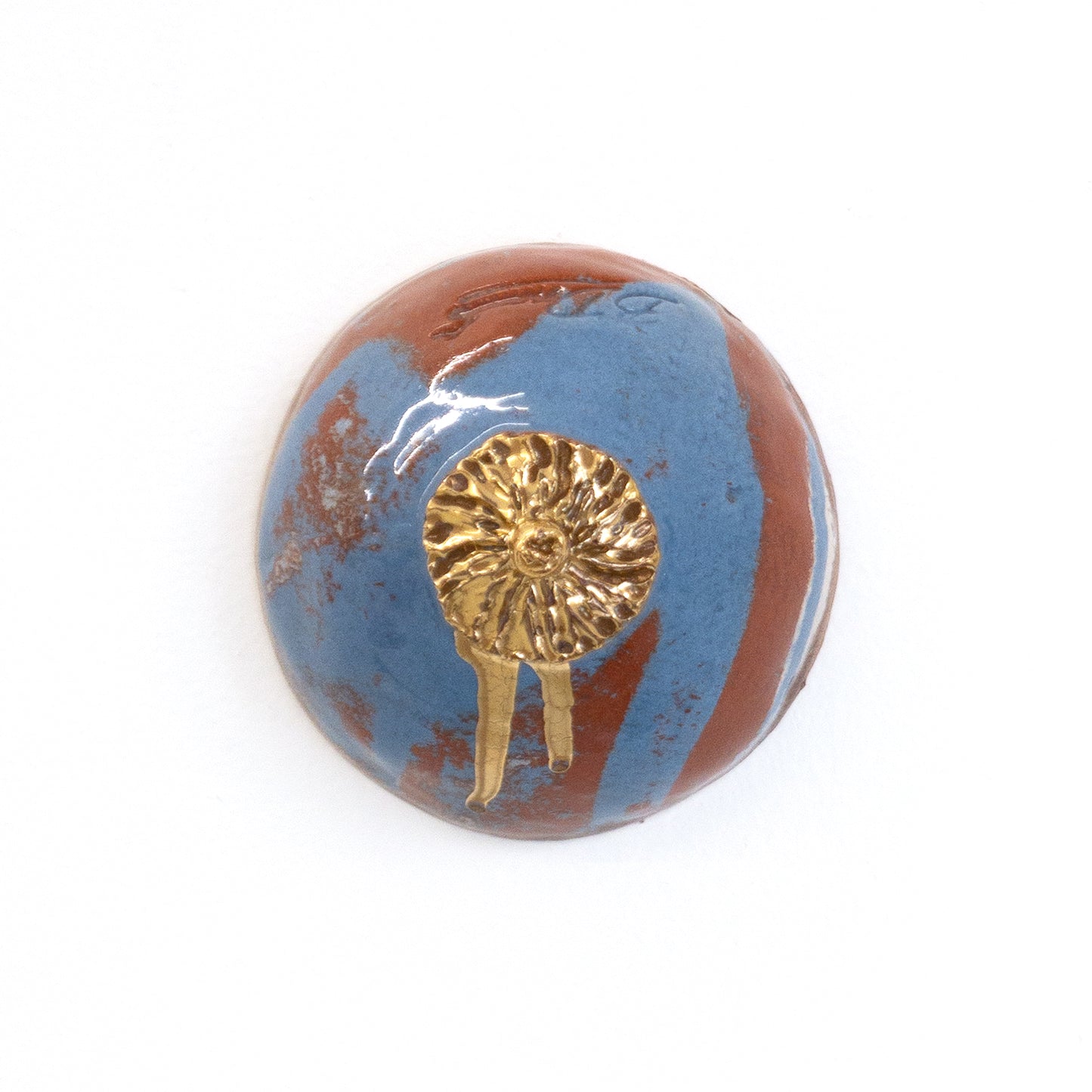Bulle Derouette - "Sein - Taille M - Blue & Gold drip"