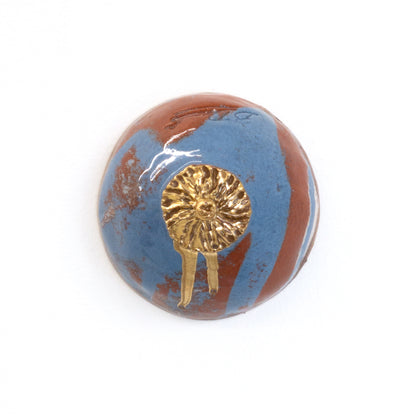 Bulle Derouette - "Sein - Taille M - Blue & Gold drip"