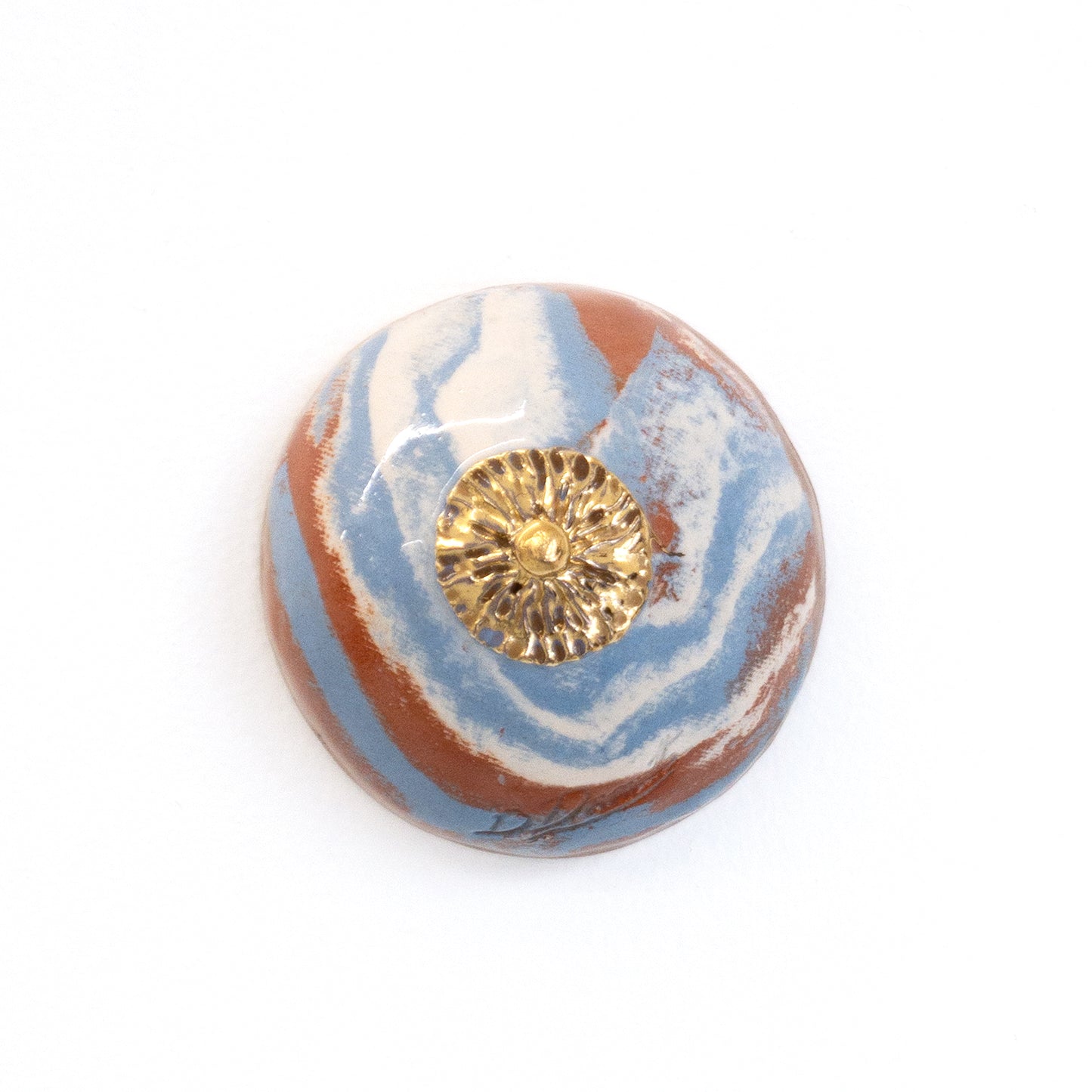 Bulle Derouette - "Sein - Taille M - Tornade Ocre & Bleu"