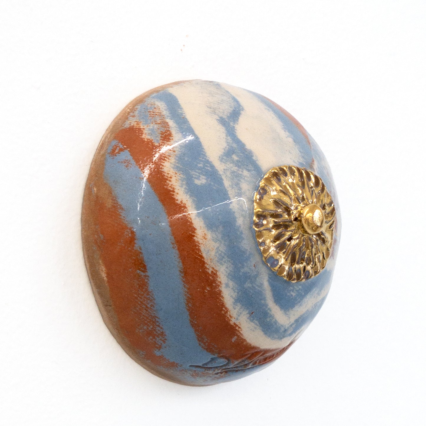 Bulle Derouette - "Sein - Taille M - Tornade Ocre & Bleu"
