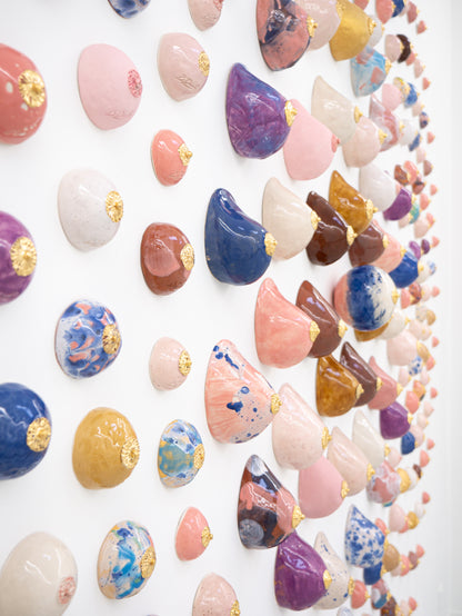 Bulle Derouette - "Sein - Taille S - Rose violet tacheté"